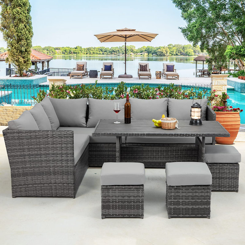Red Barrel Studio® Gwenn Wicker/Rattan 1320 Person Seating Group with